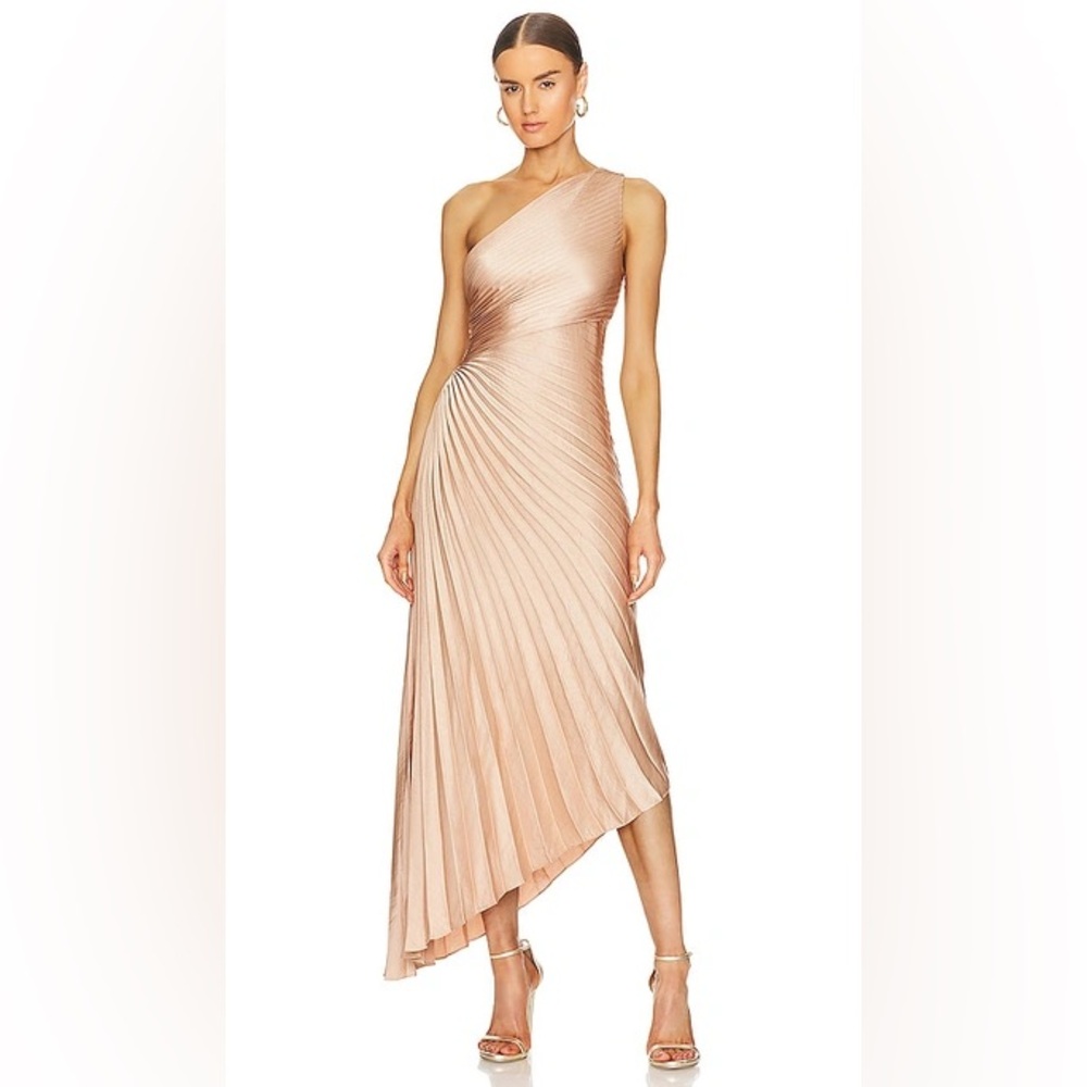 A.L.C. Delfine Pleated one-shoulder midi dress NWT Sz 6